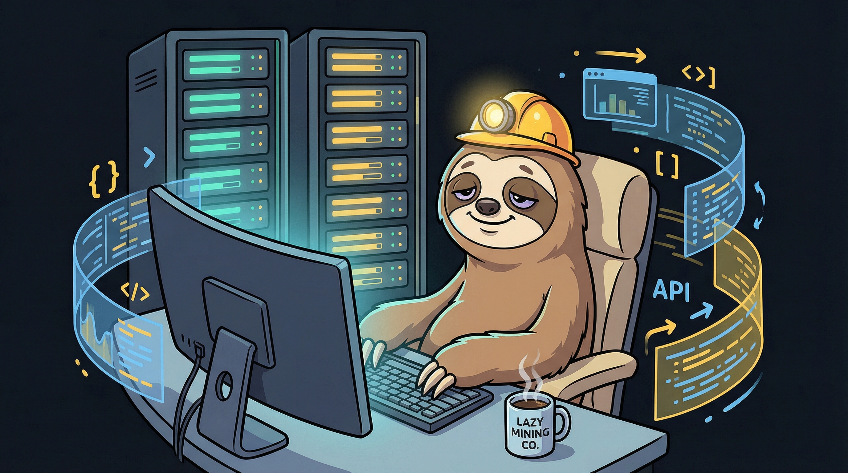Lazy sloth managing API servers